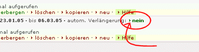 Link in Ihre Daten/Ihre Kleinanzeigen &middot; &copy; 2008